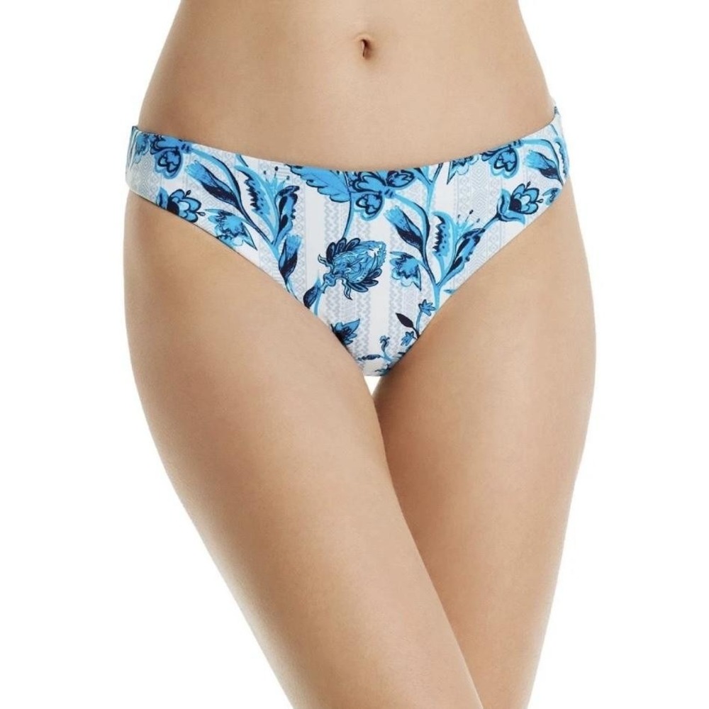 Red‎ Carter Womens Blue Floral Beach Pool Bikini Swim Bottom L